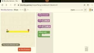 Blockly games stage maze level- 3