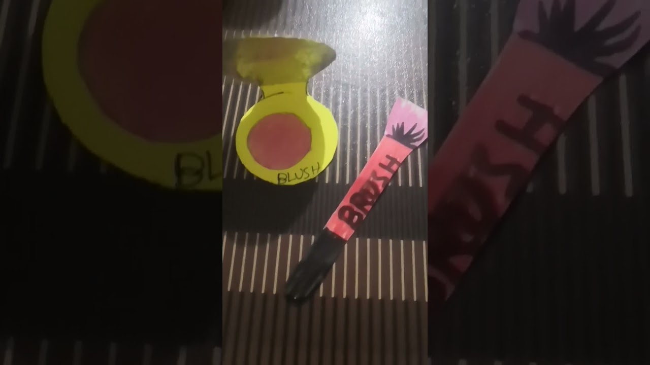 DIY blush and brush from paper