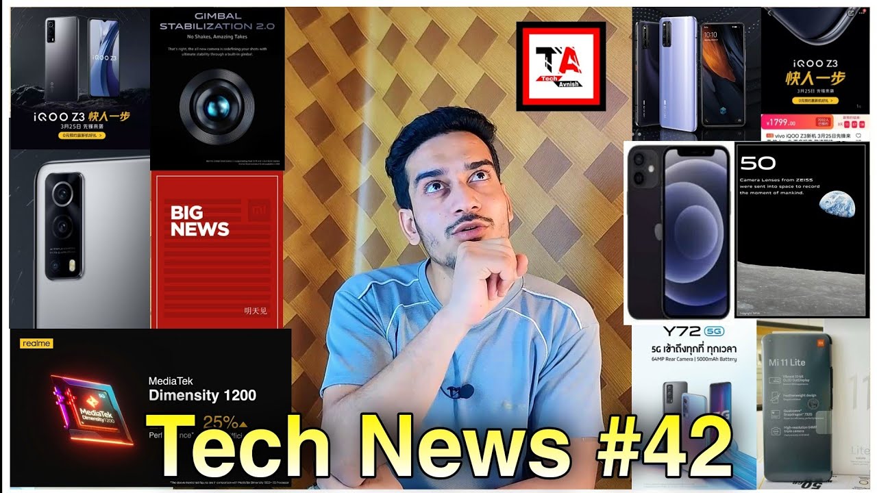 Tech News #42, Apple, Vivo Y72, Mi 11Lite, X60, iqoo Neo5, Z3, MediaTek Dimensity 1200 /Tech Avnish🔥
