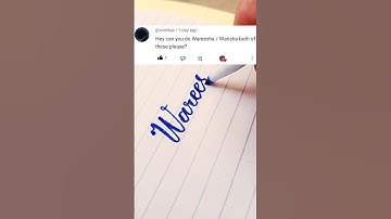 cursive writing "wareesha/warisha" handwriting in English letters #shorts #viral #penmanship