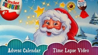 Kinder Advent Surprise Toy Chocolate Easter Egg Calendar Day 1 Through 24 Time Lapse