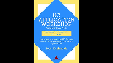 UC Transfer Application Workshop with Dr. Kevin Meza