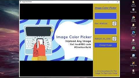 One click image colour picker using python