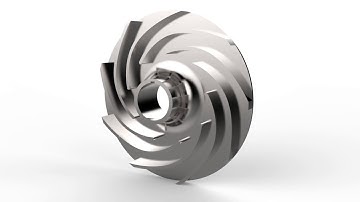 Solidworks tutorial in 8 minute | How to make a Centrifugal Impeller pump?