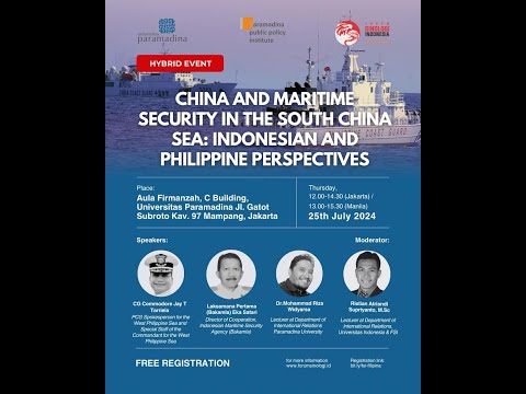CHINA, AND MARITIME SCURITY IN THE SOUTH CHINA SEA INDONESIAN AND PHILIPPINE