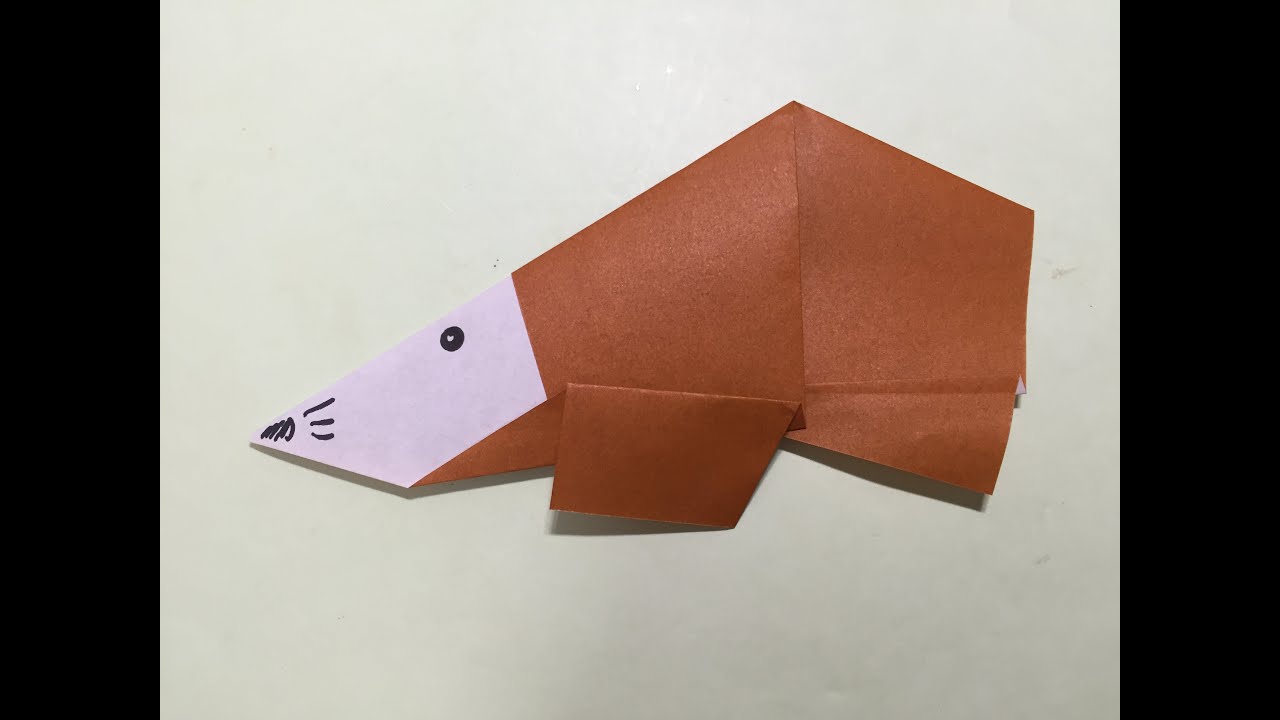 折り紙ランド Vol 441 モグラの折り方 Ver 1 Origami How To Fold A Mole Ver 1 Youtube