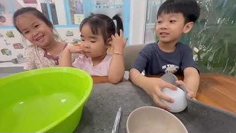 Tiếng Anh Phan Thiết:Xuka,Sophia and Darson practice talking about Which objects will float or sink?