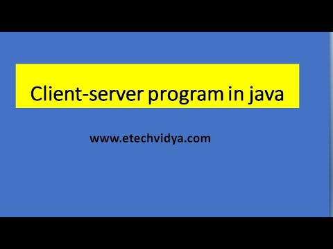 Client Server program in Java - YouTube