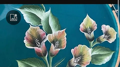 lily flower painting on fabric | fabric painting | How to paint calla lily flower