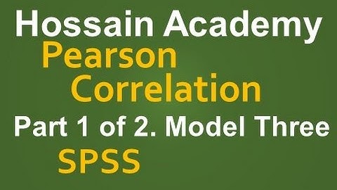 Pearson Correlation. Part 1 of  2. Model Three. EVIEWS