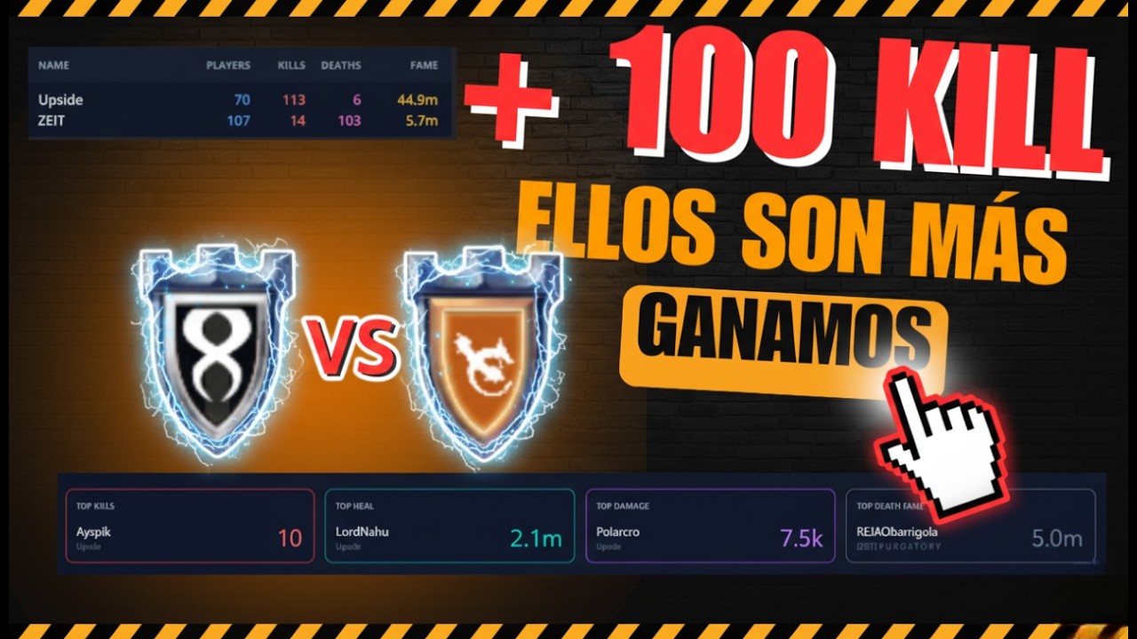 Ellos son más de 100 (más que nosotros). Nosotros, Matamos a más de 100. Upside vs ally [ ZEIT ].