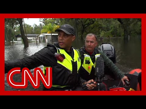 Don Lemon tours neighborhood underwater. Hear why residents didn't leave before storm