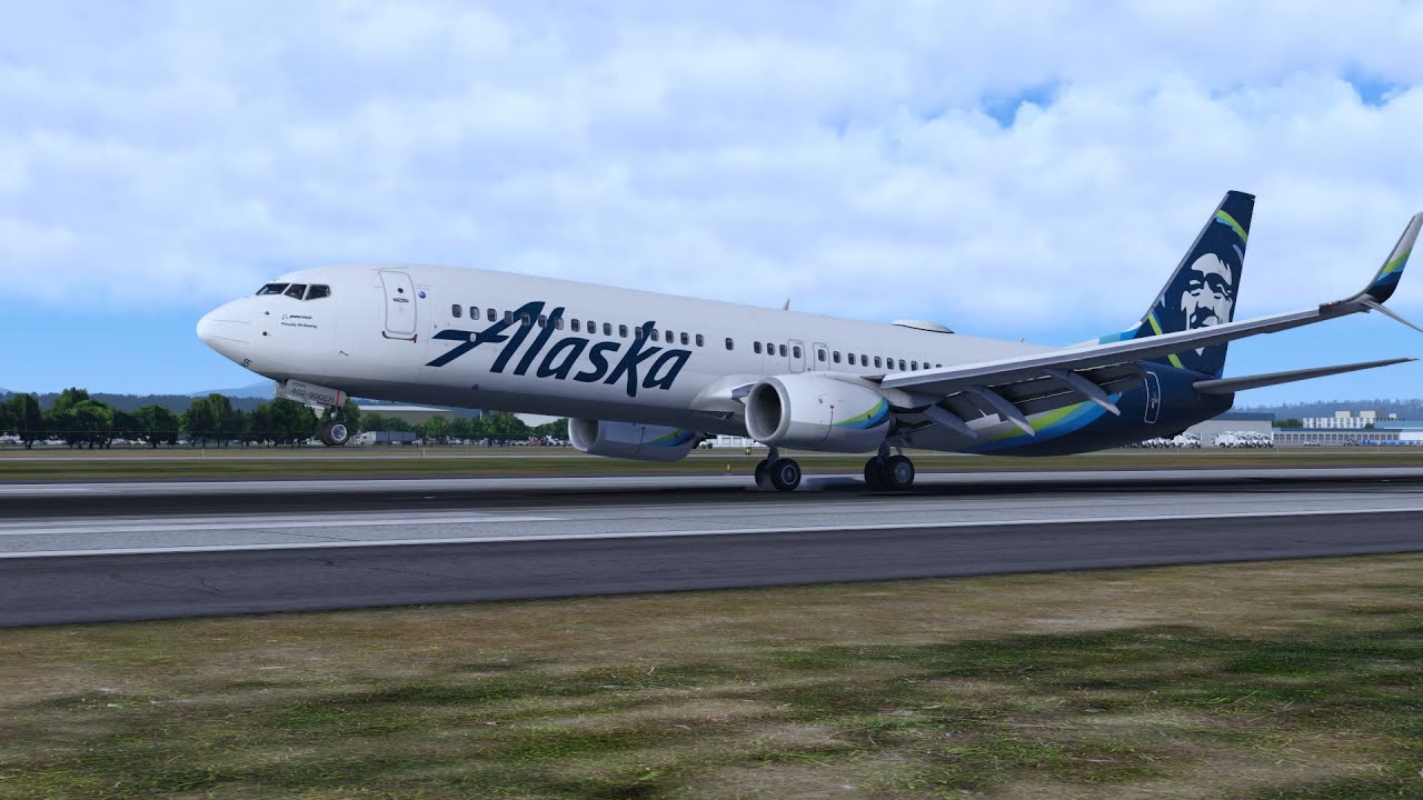 (X-plane 11) Alaska 737-900 butter landing