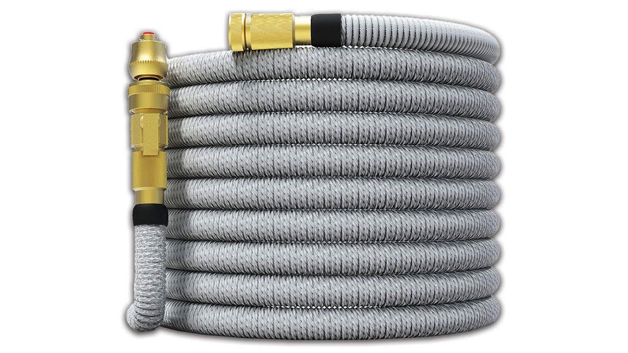 50FT, Blue Expandable Water Hoses Lightweight Flexible Collapsible Hose Nozzle Extra Strength Fabric Water Pipe for Patio Lawn Outdoor Car Pet Washing FKMHPE Garden Hose