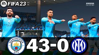 FIFA 23 - MESSI, RONALDO, MBAPPE, NEYMAR, ALL STARS | MAN CITY 43-0 INTER MILAN | UCL FINAL