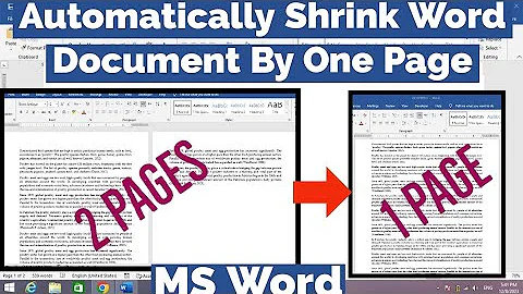 How to Automatically Shrink a Word Document By One Page | Auto Shrink a Word Document By One Page