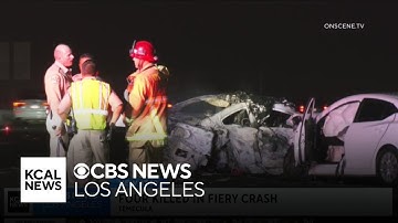 4 dead, included 2 teenagers, after fiery crash on I-15 in Temecula