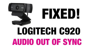 Logitech C920 audio video out of sync problem and solution
