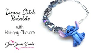 Disney Stitch DIY Stretch Bracelets with Chain Featuring ​⁠@dressitupbuttonshop!💙💙💙