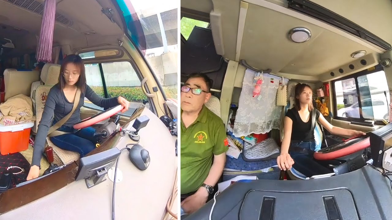 Female Bus Driver Xuemei: Daily Life Driving Passengers and Living on the Road