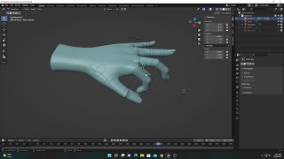 Hand Rigged In Blender
