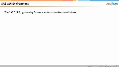 SAS GUI Interface | SAS Base Programming | SAS Base Training Videos | Simplilearn