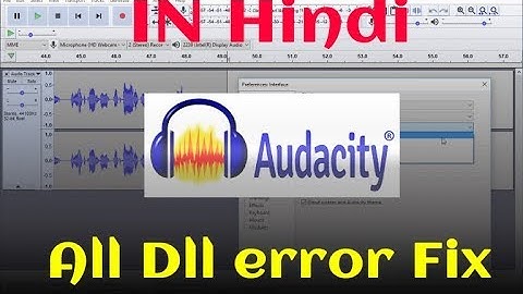 Audacity All dll error fix in 5 minutes IN Hindi