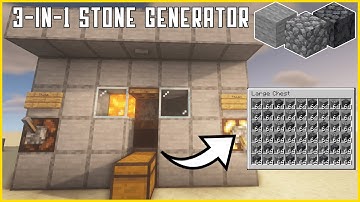 Minecraft Easy 3-in-1 Stone Generator Tutorial (Cobblestone, Stone, Basalt) 1.16+ Java