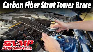VMP Carbon Fiber Strut Tower Brace for Supercharged S650 Mustangs - Installed!