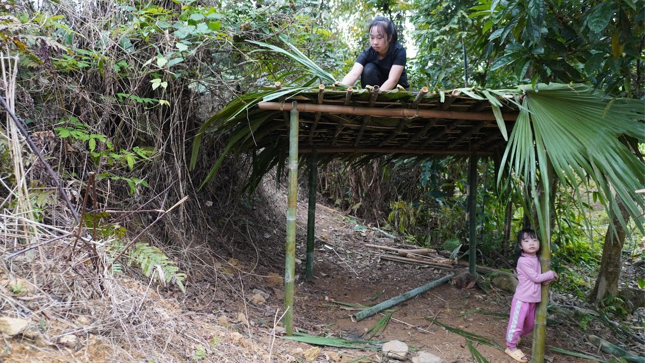 Busy Day: 16-Year-Old Single Mother Builds Dream Bamboo House in the ...