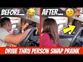 DRIVE THRU PERSON SWAP PRANK!! **crazy reaction**