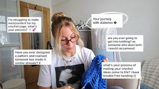 let’s crochet & yap (Q&A)⭐️ | pattern designing, content creation and my diabetes journey🤒