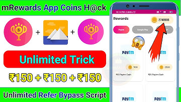 mRewards App Unlimited Refer Trick | mRewards App Coin H@cked | Live Proof | mRewards App ||
