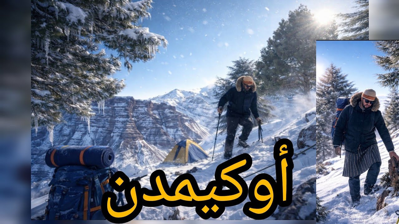 سحر الشتاء في جبال اوكيمدن 🏞️ في حضن الثلج ❄️ نواحي مراكش مناضر طبيعية خلابة 