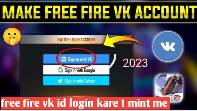 How to register for a Vk Free Fire account