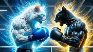 Fighting For Friend | Revenge💪  #cat #cutecat #aicat 🐈VS🐈