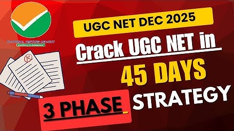45 Days Study Plan to Qualify UGC NET 2025 | Smart Strategy for Paper 1 & 2 UGC NET DEC 2025 #ugcnet