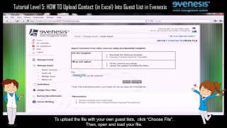 Level 5 Tutorial: HOW TO Upload Contact (in Excel) Into Guest List in Evenesis