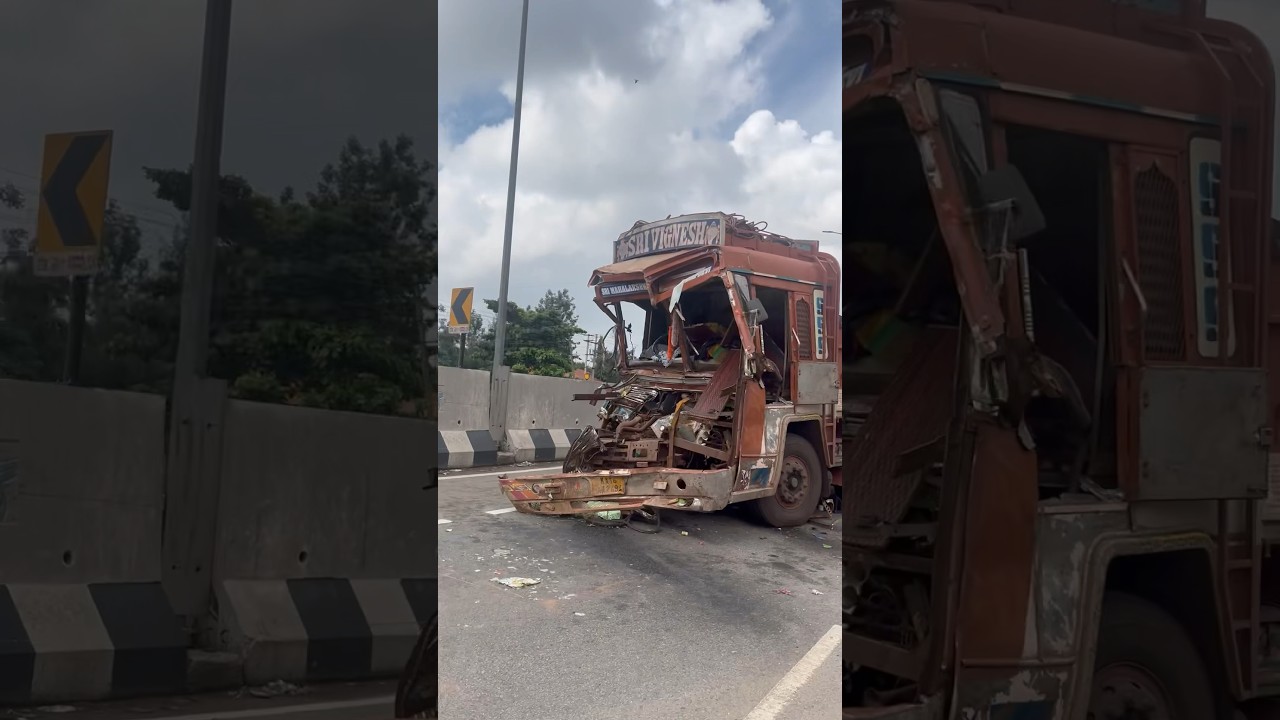 Big accident in banglore hosur highway 😱