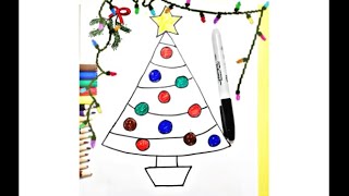 Cómo Dibujar Un Árbol de Navidad Fácil