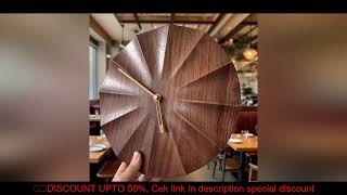 Walnut Wood Creative Wall Clocks Living Room Decoration Minimalist Clocks Home Mechanism Silent