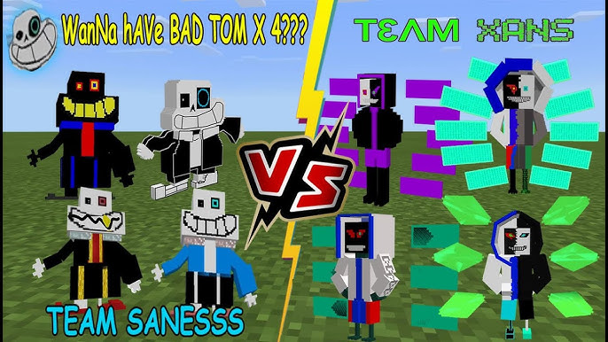 Undertale (HabiRGB) VS Undertale (Herodrine Pro124)(Dust Sans, Epic Sans,  Dreams Sans) Minecraft PE 