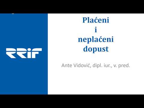 Plaćeni i neplaćeni dopust