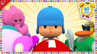 🏎️ POCOYO TÜRK - Büyük Yarış!  [ 60 dakika ] Çocuklar için ÇIZGI FILMLER