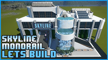 Sci-fi Skyline Monorail Station (smaller version) Lets Build 03 #PlanetCoaster