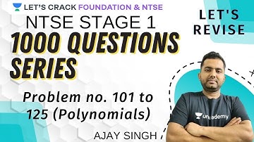 Problem no. 101 to 125 Polynomials | 1000 Problems Series | Let