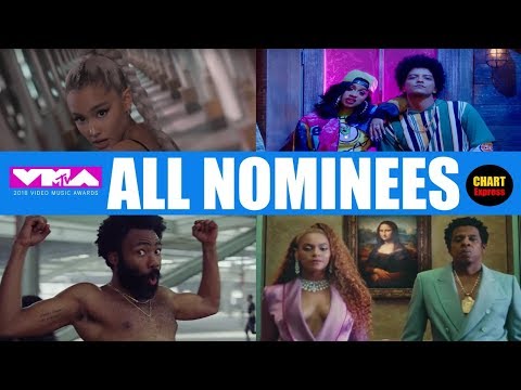 VMA's 2018 - ALL NOMINEES | 2018 MTV Video Music Awards Nominations | August 20, 2018 | ChartExpress