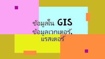 ข้อมูลใน GIS ข้อมูลเวกเตอร์ ข้อมูลแรสเตอร์
