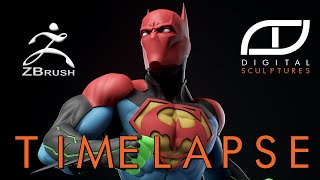 Zbrush Timelapse  Sculpting SuperBat