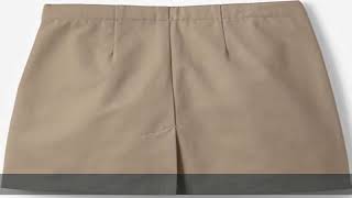 Lands' End School Uniform Girls Blend Chino Skort Above Knee